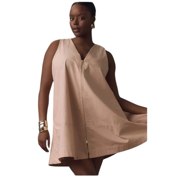 Maeve By Anthropologie The A-Line Mini Dress Peach Size Medium - Picture 1 of 10